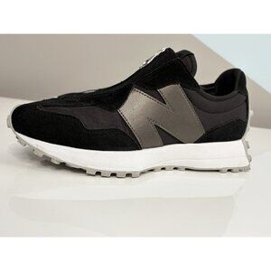 New Balance Women’s 9 327 Zipper Casual Sneakers Black on Black WS327AAA